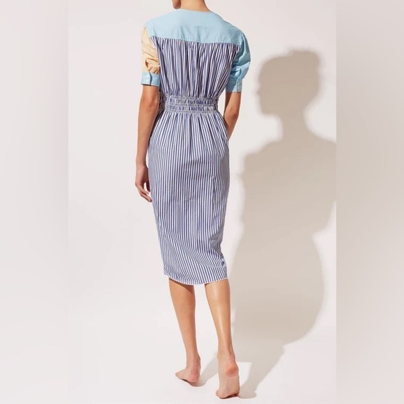 Solid & Striped The Delilah Striped Cotton Midi Dress XS - Picture 2 of 5